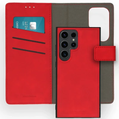 Afbeelding van Samsung Galaxy S24 Ultra Hoesje Kunstleder iMoshion Bookcase/2 in 1 Case Rood Telefoonhoesje
