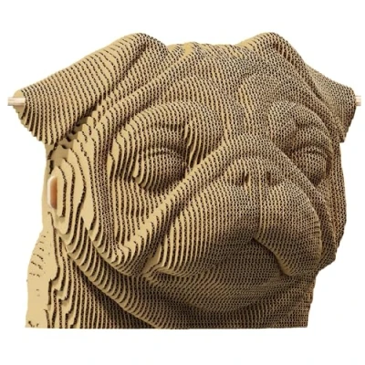 Afbeelding van CARTONIC PUG 3D puzzel Speelgoed DIY Creatief Karton Kinderen en volwassen