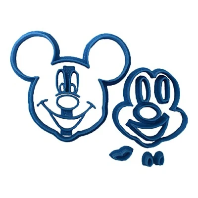 Afbeelding van Cuticuter Mickey Gezichtsfondant snijder, blauw, 8 x 7 1,5 cm