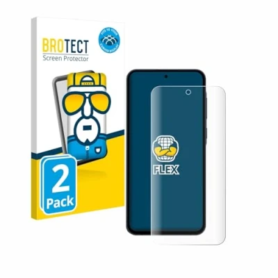 Afbeelding van BROTECT Screenprotector voor Samsung Galaxy A55 5G Enterprise Edition Folie Beschermfolie transparant volledig dekking (2 Stuks)