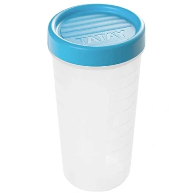 Afbeelding van Tatay Food Storage, Airtight, 0.6L of Capacity, Screw Lid, BPA free, Suitable Microwave and Dishwasher, Blue. Measures: 8,5 x 16,5 cm