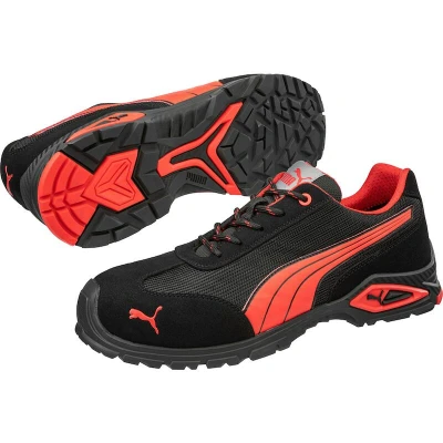 Afbeelding van Puma Madrid Low S1PL 642740 Zwart/Rood 43