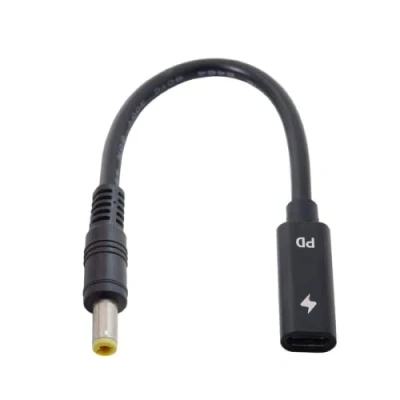 Afbeelding van Type C USB vrouwelijke ingang naar DC 5,5 * 2,5 mm Power PD oplaadkabel geschikt voor laptop 18 20V