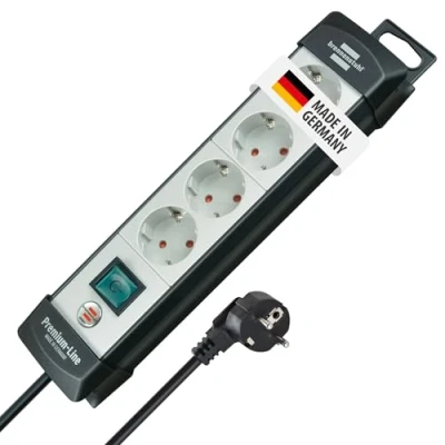 Afbeelding van Stekkerdoos 4 voudig Brennenstuhl 5 meter (Schakelaar)