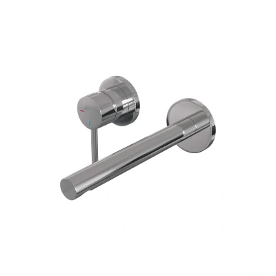 Afbeelding van Brauer Chrome Edition Wastafelmengkraan inbouw rechte uitloop rechts hendel lang smal model A2 chroom