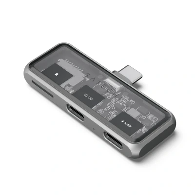 Afbeelding van SATECHI Mobile XR Hub, USB C Adapter met 100W Pass Through Opladen, 10Gbps Gegevensoverdracht, Video uitgang voor XR/AR Brillen, 4K Resolutie, microSD Kaartlezer, Hub Brillen