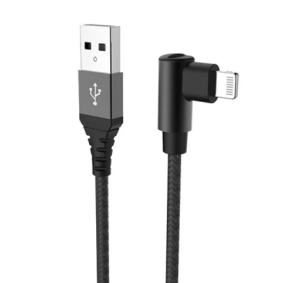 Afbeelding van Celly datakabel usb&gt; lightning en l stekker 1 meter zwart