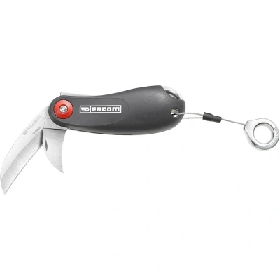 Afbeelding van Facom sls electriciensmes met kunststof heft en dubbel lemmet 640180SLS