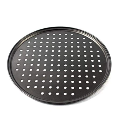 Afbeelding van Leikar Niet Stick Pizza Pan, Geperforeerde Tray Ronde Bakplaat Sterke Bakken Tool 26CM