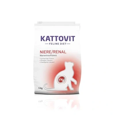 Afbeelding van Kattovit Nier/Renal Droogvoer voor katten ter ondersteuning van de nierfunctie volwassen katten. Dieetvoer als compleet voer 4 kg kip