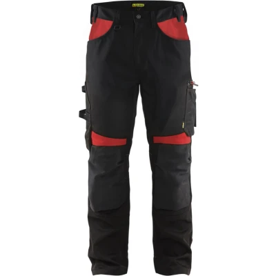 Afbeelding van Blaklader Werkbroek zonder spijkerzakken 1556 1860 Zwart/Rood