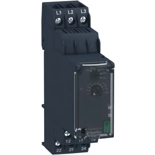 Afbeelding van Schneider electric fasebewakingsrelais meetbereik 380 480vac onderspanning fasevolgorde fasestoring 3f voeding 2w rm22tu23