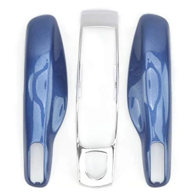 Afbeelding van Autosleutelbehuizing Shell, Auto Afstandsbediening Sleutelhanger Case Trim Beschermhoes Autosleutel Platic Cover Fit voor 911 / Panamera/Macan/Boxster/Cayman/Cayenne(1#)