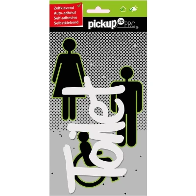 Afbeelding van Pickup Route Acryl Pro Tekst Toilet Wit
