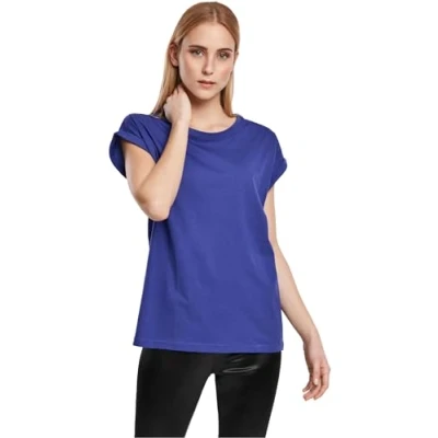 Afbeelding van Urban Classics Extended Shoulder Tshirt basic, Dames, Maat: XXL, Bluepurple