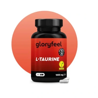 Afbeelding van Taurine capsules 1000 mg 210 vegan voor meer dan 3 maanden voorraad 100% zuiver L poeder per capsule zonder toevoegingen, in het laboratorium getest