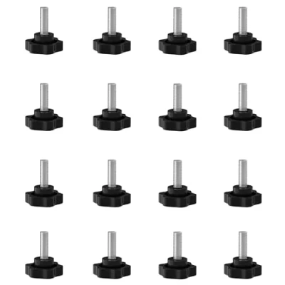 Afbeelding van SHULLIN 16 stuks M4 sterkopschroeven stergreepschroef kartelschroef stergreep schroeven schroefdraad klemknop voor machine industrie uitrusting (M4x20mm)