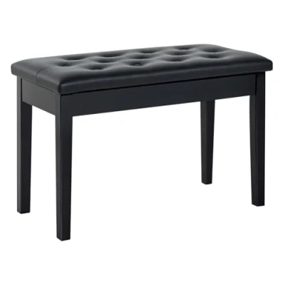 Afbeelding van HOMCOM pianokruk pianobank piano bank make upkruk kruk met opbergruimte (76 x 36 50 cm)