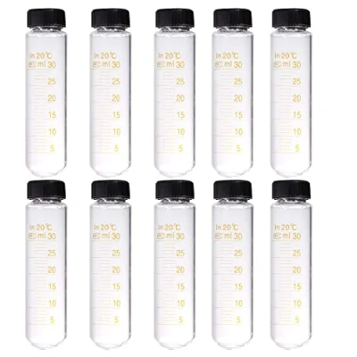 Afbeelding van SKYPRO 10 Stks 30 ml Centrifugebuizen Gegradueerde Glas Reageerbuizen met Schroefdoppen Hoge Temperatuur Bestand Kalibratie
