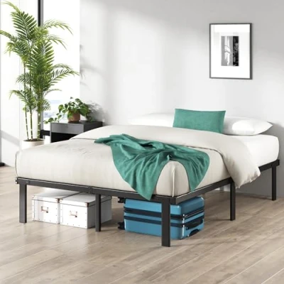 Afbeelding van Zinus Caleb Metalen platform bedframe, 36 cm hoog, opvouwbaar stalen frame, opbergruimte onder het bed, eenvoudige montage