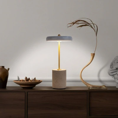 Afbeelding van näve Tafellamp &quot;SETA&quot; grau H: 30 cm