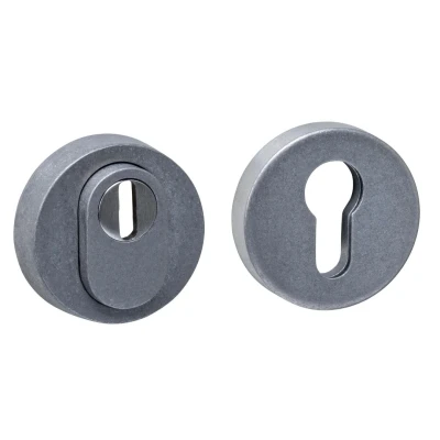 Afbeelding van Intersteel SKG3 veiligheidsrozetten rond verdekt ø52x12mm profielcilindergat met kerntrekbeveiliging rvs getrommeld