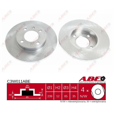 Afbeelding van ABE Remschijven C3W011ABE