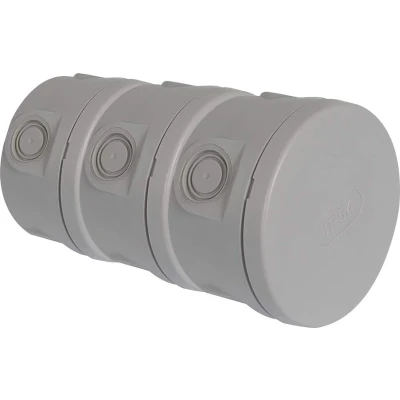 Afbeelding van Elektrische aftakdoos, waterdichte aftakdoos voor buiten, set van 3 aftakdozen, IP54, Ø 85 x 50 cm, grijs Debflex