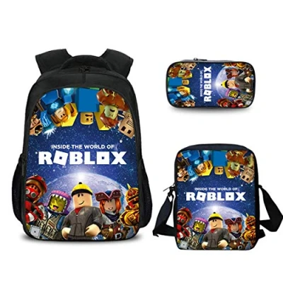 Afbeelding van 3 STKS Roblox Game Rugzak Crossbag Pencil Case Student Bag School Boekentas Travel Computer voor Jongens en Meisjes