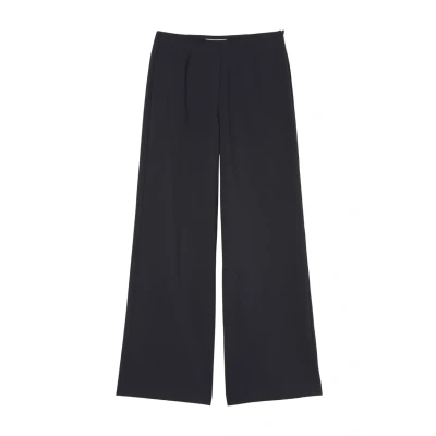 Afbeelding van Marc O&#039;Polo WIDE LEG AT Waist WITH Darts WELT Pocket BACK Broek, Dames, Maat: 36, Thunder blue