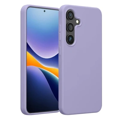 Afbeelding van kwmobile telefoonhoesje geschikt voor Samsung Galaxy S25 Plus Hoesje met siliconen coating Smartphone case in lavendel