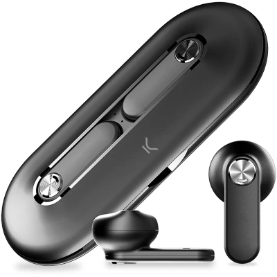 Afbeelding van Ksix Premium draadloze Bluetooth oortjes Leaf, inclusief oplaadstation, zwart multimediatoebehoren