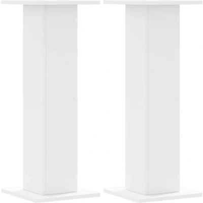 Afbeelding van vidaXL Speakerstandaards 2 st 30x30x80 cm bewerkt hout wit