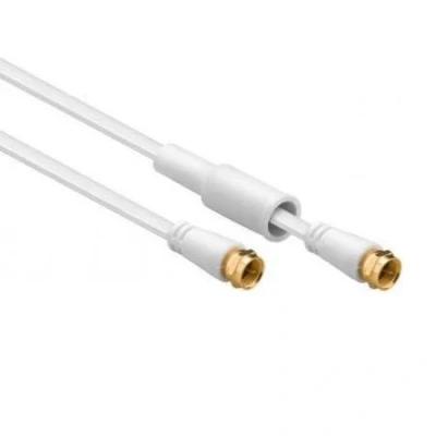 Afbeelding van F connector kabel Coax Plat dubbele afscherming