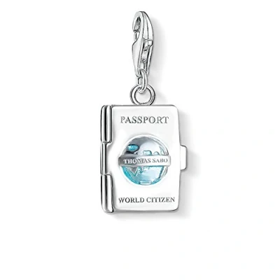 Afbeelding van Thomas Sabo Dames bedelhanger Passport Charm Club 925 sterling zilver 1233 007 17, zilver, koud email, Geen edelsteen