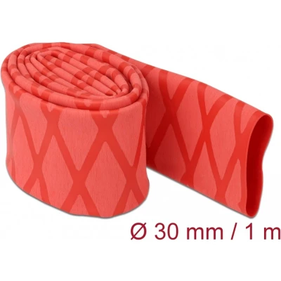 Afbeelding van Delock krimpkous x patroon antislip 1 m 30 mm rood