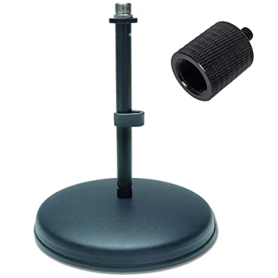 Afbeelding van keepdrum MS032 Microfoon Tafelstatief + SA schroefdraadadapter 5/8&quot; vrouwelijk 1/4&quot; mannelijk