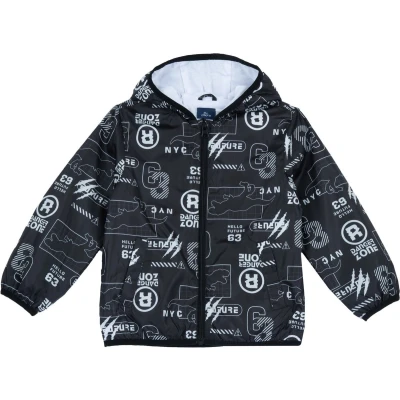 Afbeelding van Chicco Jas met ritssluiting en capuchon voor kinderen jongeren, zwart (2), 8 jaar