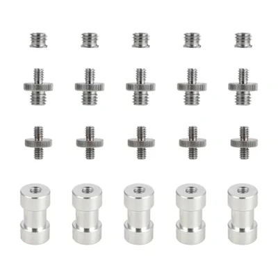 Afbeelding van 20 stuks camera schroef statiefschroefadapter 1/4&quot; op 3/8&quot; voor statief, monopod, kogelkop, lichtstandaard adapter statiefkop, mannelijke schroefdraad