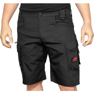 Afbeelding van ACE Constructor plus Herenwerkbroek kort met cargozakken &amp; elastische tailleband voor de zomer Zwart 44