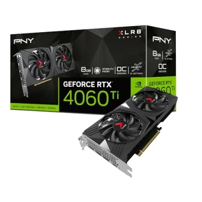 Afbeelding van PNY GeForce RTX™ 4060 Ti 8GB XLR8 Gaming VERTO Overclocked Dual Fan Graphics Card DLSS 3