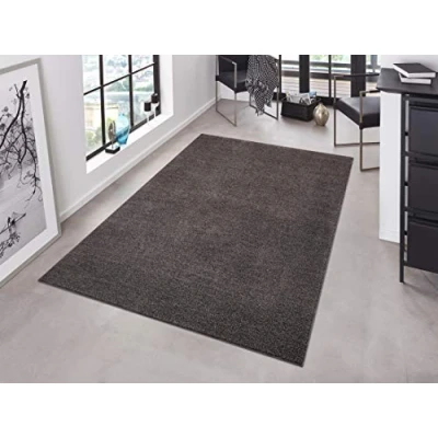 Afbeelding van Modern Effen Tapijt/Vloerkleed Pure Antraciet 140x200 Cm