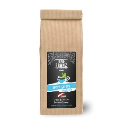 Afbeelding van Der Franz Zwarte thee „Earl Grey, natuurlijk gearomatiseerd in hele bladeren, 250 g