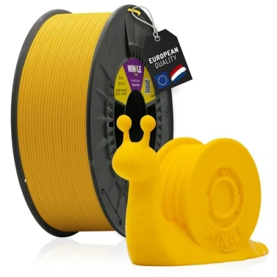 Afbeelding van WINKLE PLA HD filament, kanariegeel, 3D printerfilament, 1,75 mm, 1 kg, geel, compatibel met alle printers, maatnauwkeurigheid, spoel kg