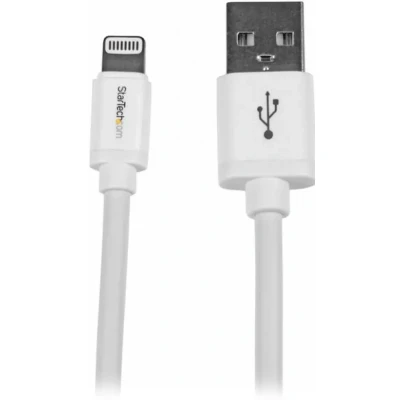 Afbeelding van StarTech.com 2 m lange witte Apple 8 polige Lightning connector naar USB kabel voor iPhone / iPod iPad