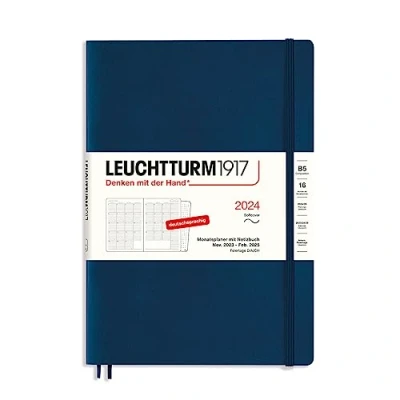 Afbeelding van LEUCHTTURM1917 367564 maandplanner &amp; notitieboek Composition (B5) 2024, 16 maanden, softcover, marine, Duits