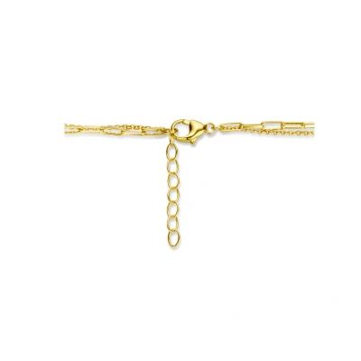 Afbeelding van zilver verguld (geel) multi collier parels 42 + 3cm 2102928 horloge Goudkleur 45 cm