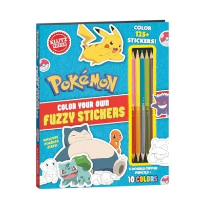 Afbeelding van Klutz Pokemon Color Your Own Fuzzy Stickers