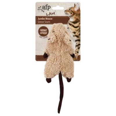 Afbeelding van Afp Jumbo Muis Crinkle Lamswol Met Catnip Assorti