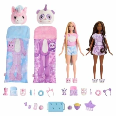 Afbeelding van Mattel Cutie Reveal Modepop Slaapfeest